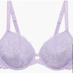 SAVAGE x FENTY 40DD Floral Lace Unlined Bra light purple lavender pastel